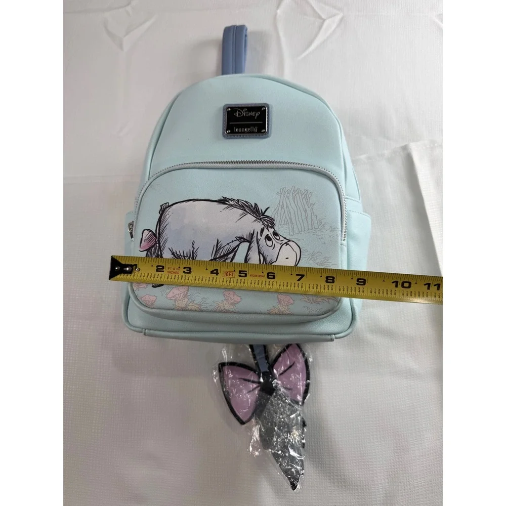 Loungefly Disney Winnie the Pooh Eeyore Mini Backpack Blue Detachable Tail NWT